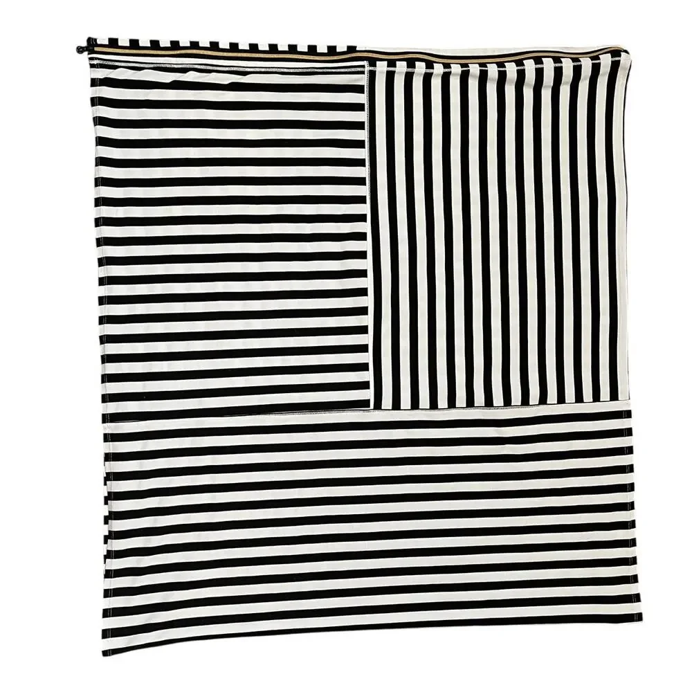 Lululemon Vinyasa Scarf Gold Zipper Apex Stripe Black White Special Edition